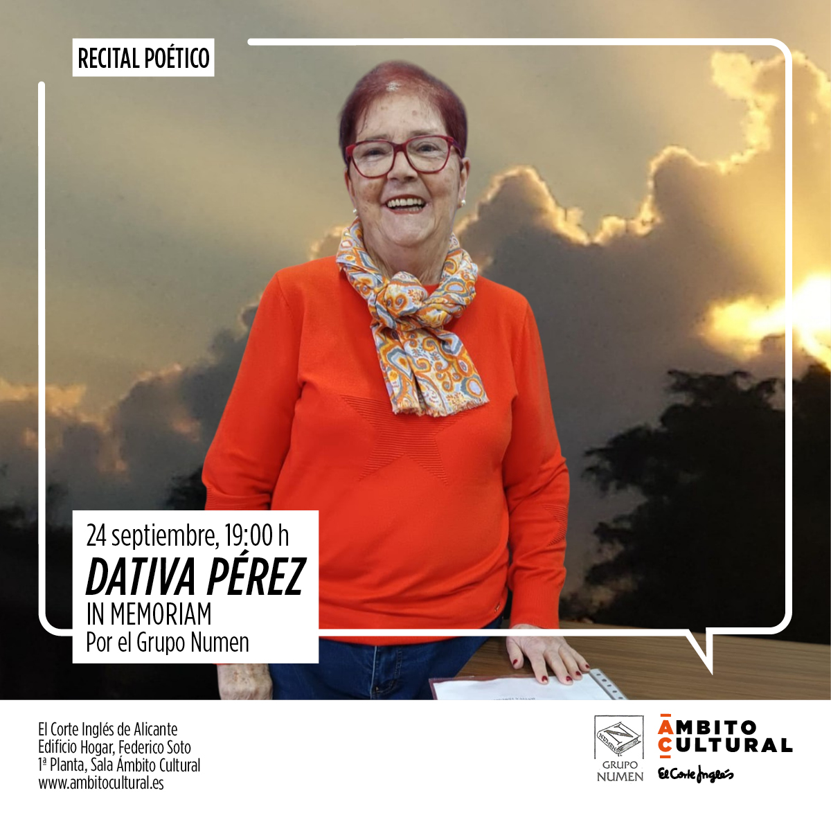 Recital Poético “Dativa Pérez” in Memoriam, por Grupo Numen